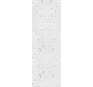 Carta da parati effetto marmo modello esagonale bianco - TenStickers