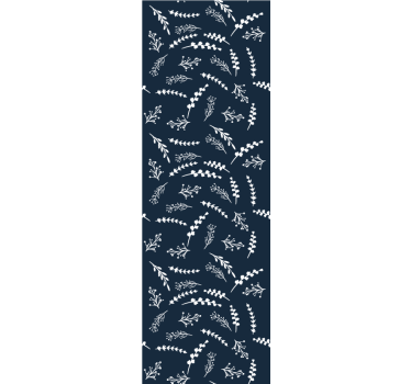 Carta da parati foglie delicato motivo blu - TenStickers