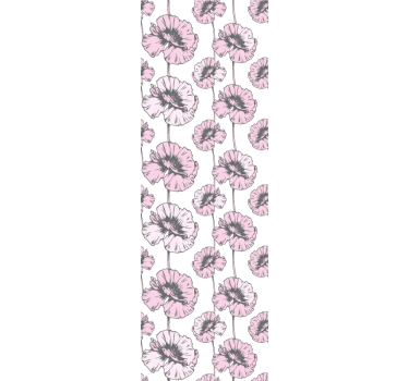 Carta da parati floreale modello semplice rosa - TenStickers