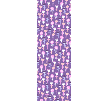 Carta da parati floreale motivo viola - TenStickers