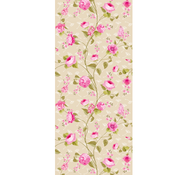 Carta da parati floreale motivo rose beige - TenStickers