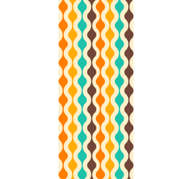 Carta da parati vintage texture onde retrò sinuose - TenStickers