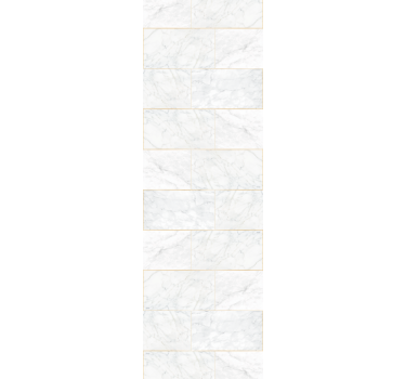 Carta da parati effetto marmo eleganti piastrelle bianche - TenStickers