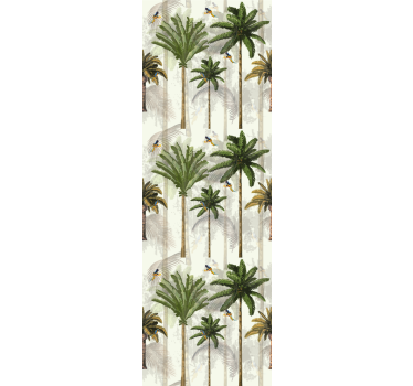 Carta da parati giungla motivo palma beige - TenStickers