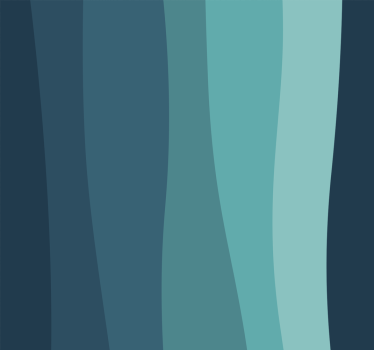 Carta da parati 3d onde curve dell'oceano - TenStickers
