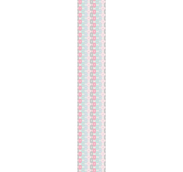 Carta da parati moderna texture cuori patchwork - TenStickers