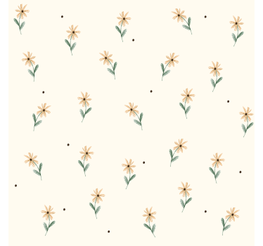 Carta da parati camera margherite gialle - TenStickers
