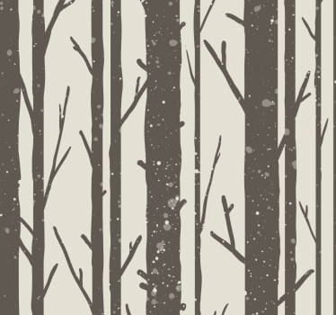 Carta da parati testata letto alberi invernali - TenStickers