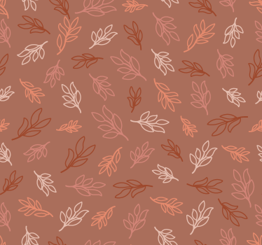 Carta da parati terracotta modello di foglie - TenStickers