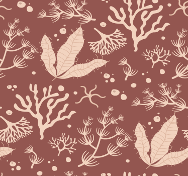 Carta da parati terracotta piante sottomarine - TenStickers