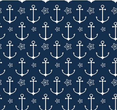 Carta da parati Navy UK modello di ancoraggio - TenStickers