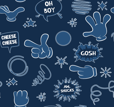 Carta da parati Navy UK stile comico - TenStickers
