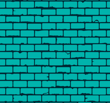 Carta da parati mattoni inganno di mattoni verde acqua - TenStickers