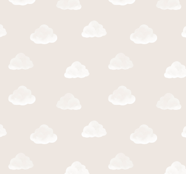Carta da parati neonato motivo nuvole beige - TenStickers