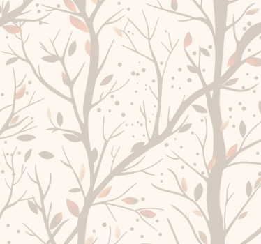 Carta da parati neonato grandi rami beige - TenStickers