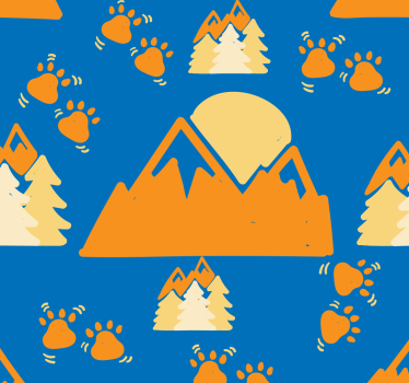 Carta da parati neonato avventura dell'orso di montagna - TenStickers
