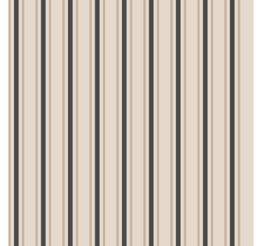 Carta da parati a righe verticali colori nero e beige - TenStickers