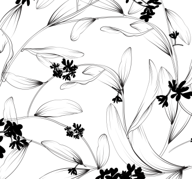 Carta da parati floreale disegno floreale a grappolo - TenStickers