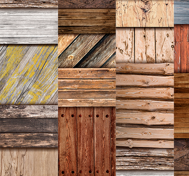 Carta da parati effetto legno pannelli rustici in legno - TenStickers