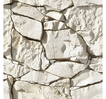 Carta da parati effetto pietra beige chiaro - TenStickers