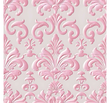 Carta da parati barocco motivo rosa - TenStickers