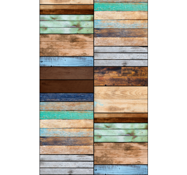 Carta da parati effetto legno design rustico della plancia - TenStickers