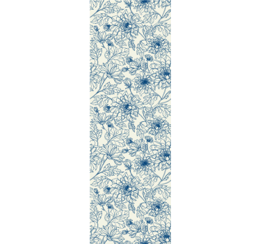 Carta da parati floreale schizzo floreale dettagliato - TenStickers