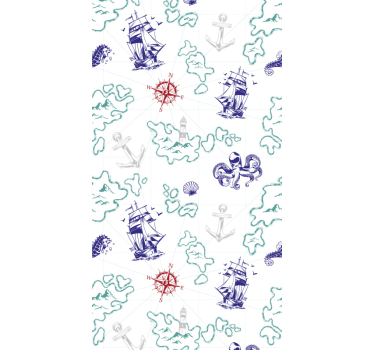 Carta da parati cameretta tema avventura nautica - TenStickers