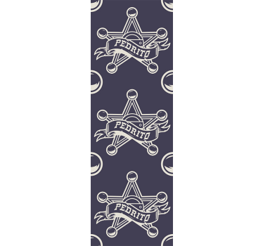 Carta da parati vintage texture disegno distintivo stella - TenStickers