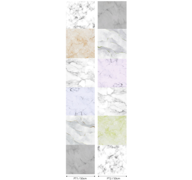 Carta da parati effetto marmo mosaico strutturato - TenStickers