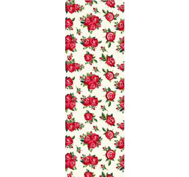 Carta da parati floreale motivo di fiori di rosa - TenStickers