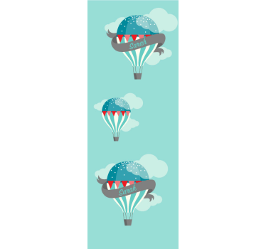 Carta da parati cameretta tema avventura in mongolfiera - TenStickers