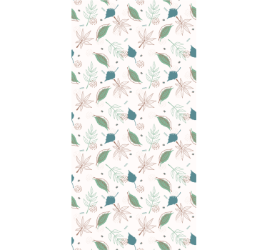 Carta da parati foglie motivi di foglie botaniche - TenStickers