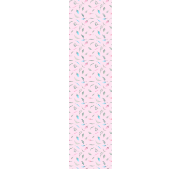 Carta da parati cameretta motivi floreali rosa - TenStickers