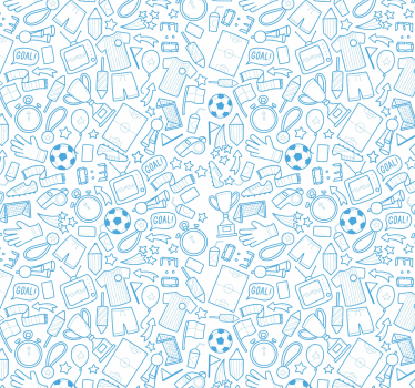 Carta da parati neonato modello di doodle sportivo - TenStickers