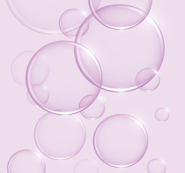 Carta parati geometrica bolle rosa - TenStickers