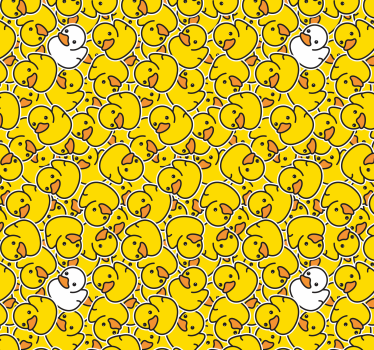 Parati moderni Diversa anatra bianca carina - TenStickers