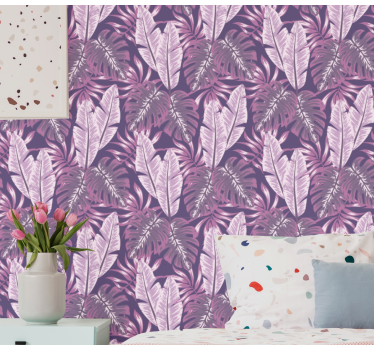 Carta da parati a fiori Maranta viola - TenStickers