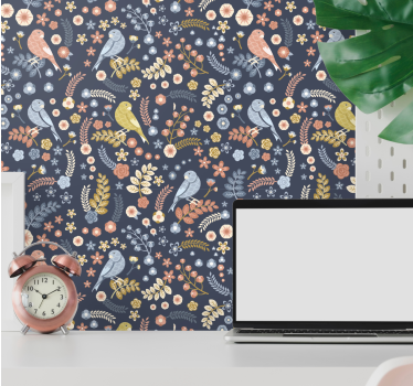 Carta da parati 3d natura Stile nordico emily fiori - TenStickers