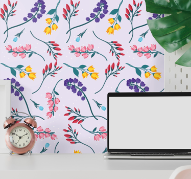 Carta da parati fiori colorati - TenStickers