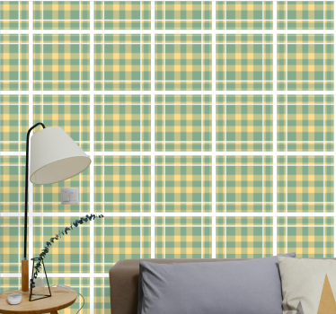 Carta da parati moderna texture ispirazione tessile a quadri - TenStickers