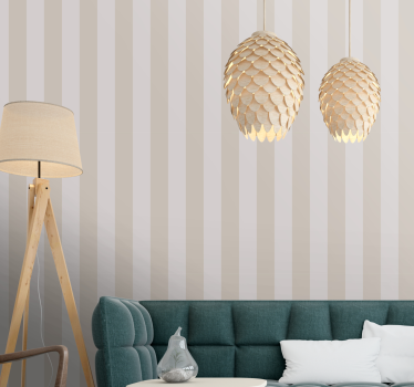 Carta da parati a righe verticali eleganti tonalità beige - TenStickers