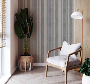 Carta da parati a righe verticali sfumature grigie - TenStickers