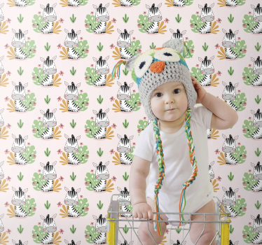 Carta da parati neonato modello zebra bambino - TenStickers
