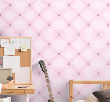 Carta da parati moderna texture tufting rosa elegante - TenStickers