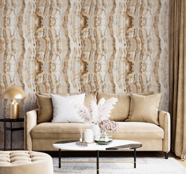 Carta da parati effetto marmo colori beige - TenStickers