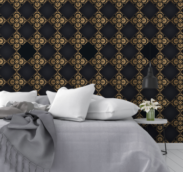 Carta da parati barocco eleganza geometrica - TenStickers