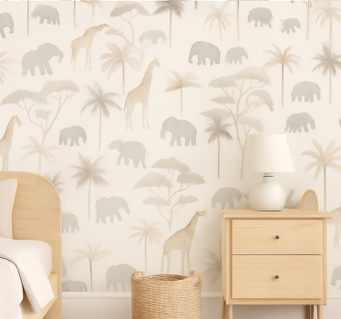 Carta da parati cameretta bambini savannah - TenStickers
