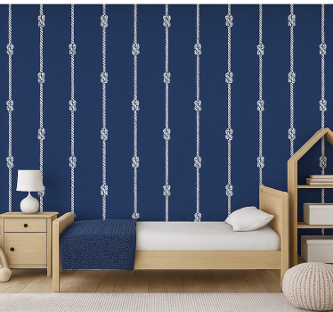 Carta da parati cameretta corde marine blu scuro - TenStickers