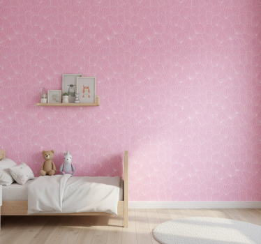 Carta da parati cameretta motivo conchiglie rosa - TenStickers